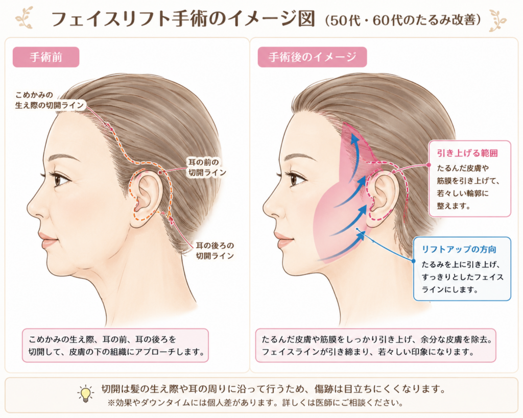 20代と60代の美容整形比較